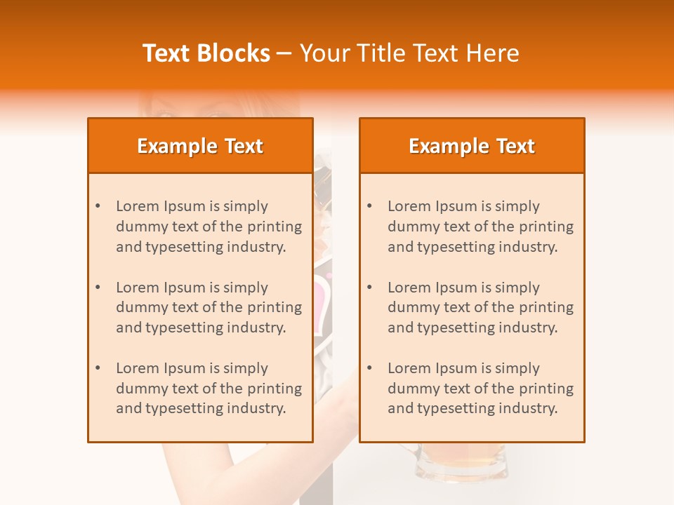 Blond Holding Object PowerPoint Template