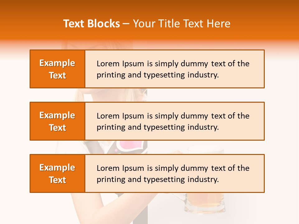 Blond Holding Object PowerPoint Template