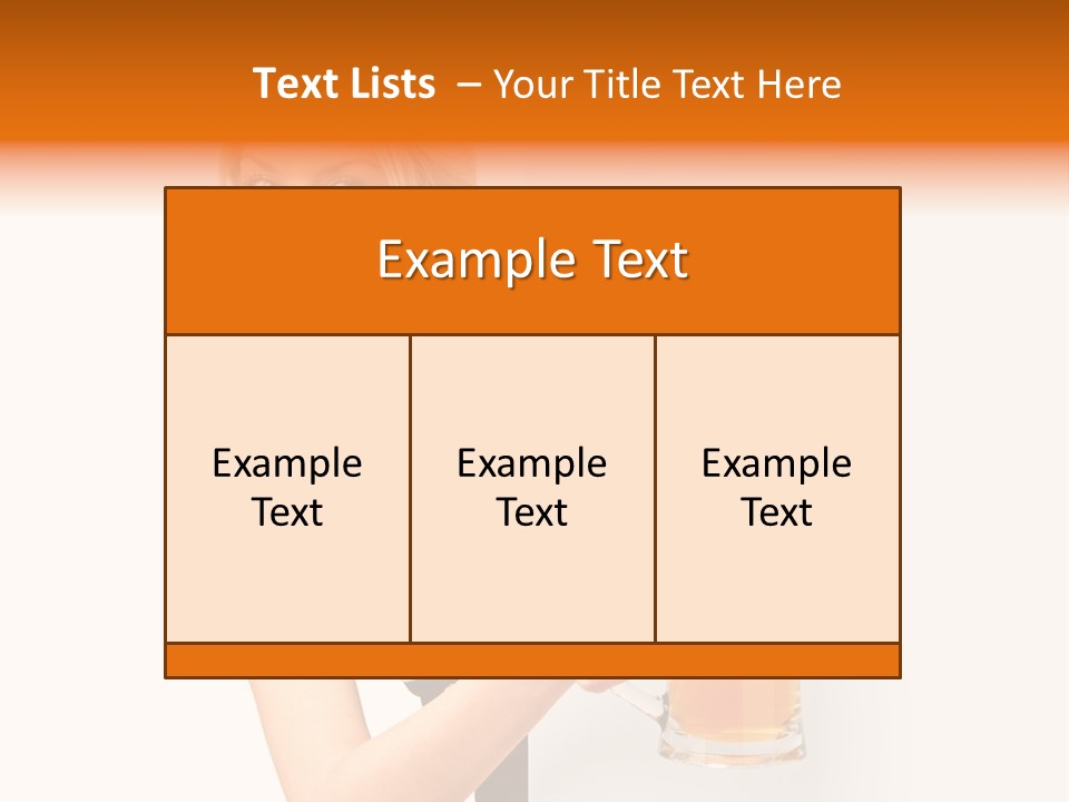Blond Holding Object PowerPoint Template