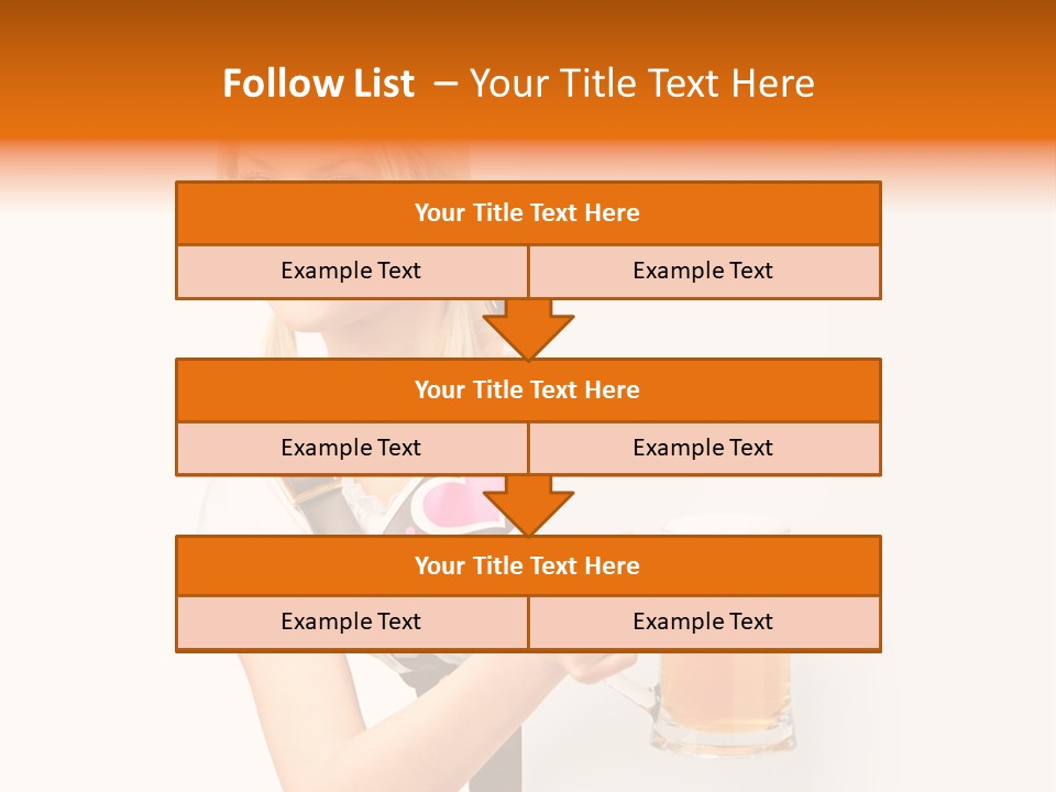 Blond Holding Object PowerPoint Template