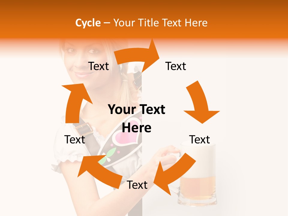 Blond Holding Object PowerPoint Template