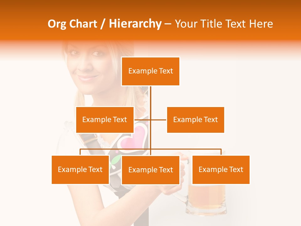 Blond Holding Object PowerPoint Template