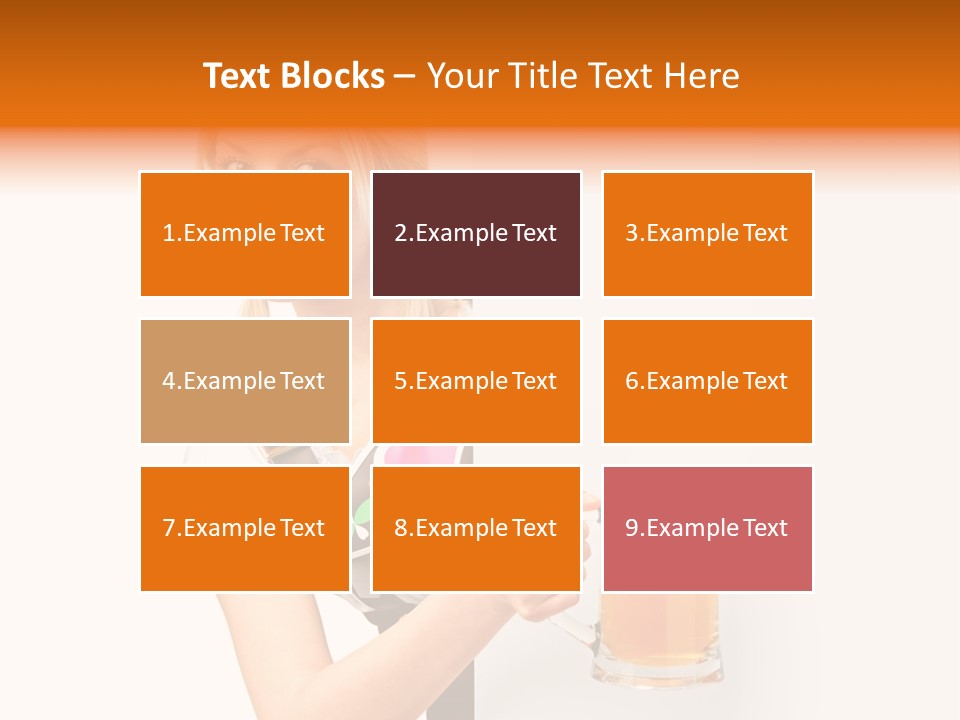 Blond Holding Object PowerPoint Template