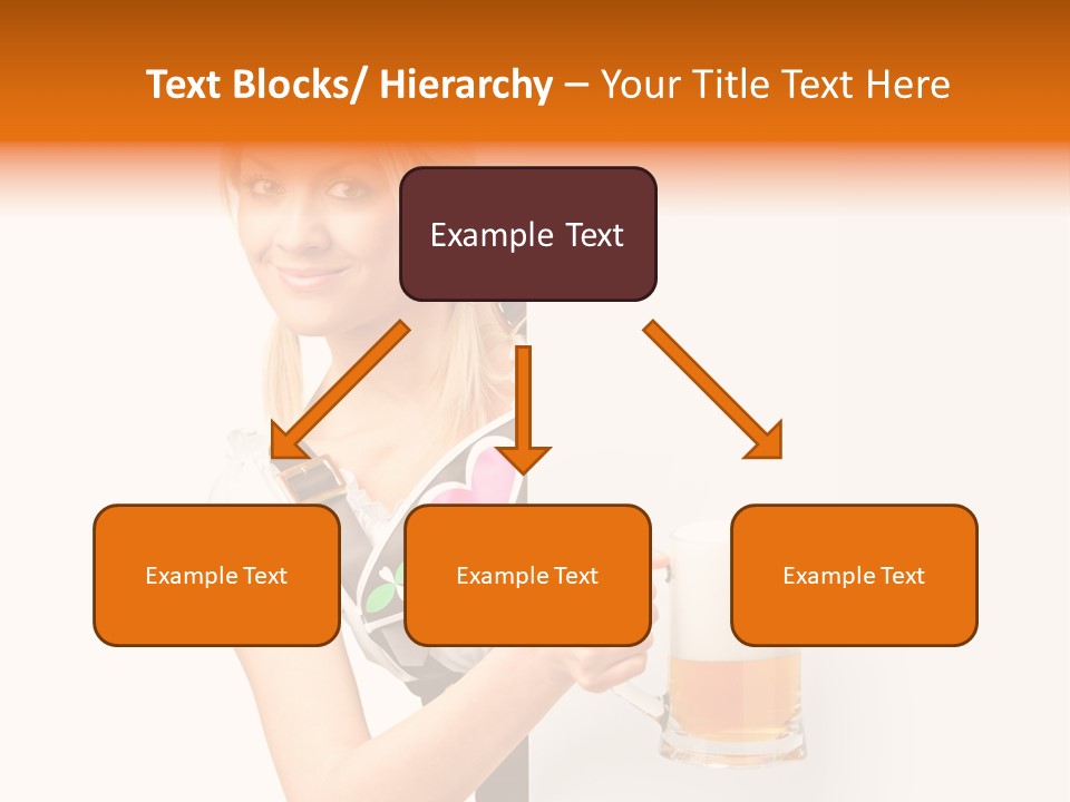 Blond Holding Object PowerPoint Template