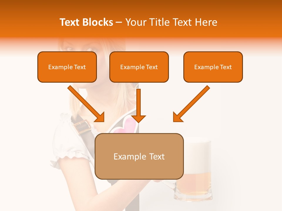 Blond Holding Object PowerPoint Template