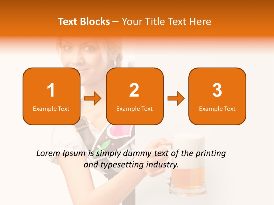 Blond Holding Object PowerPoint Template