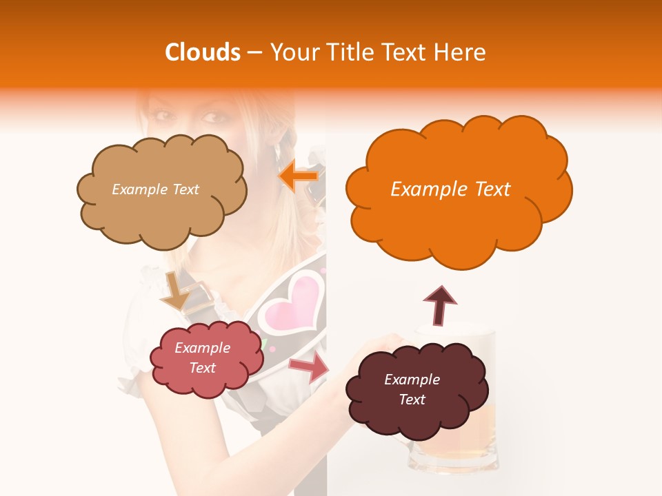 Blond Holding Object PowerPoint Template