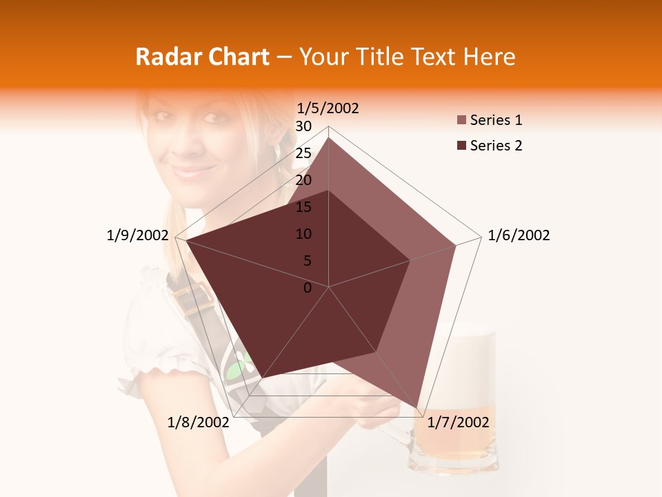 Blond Holding Object PowerPoint Template