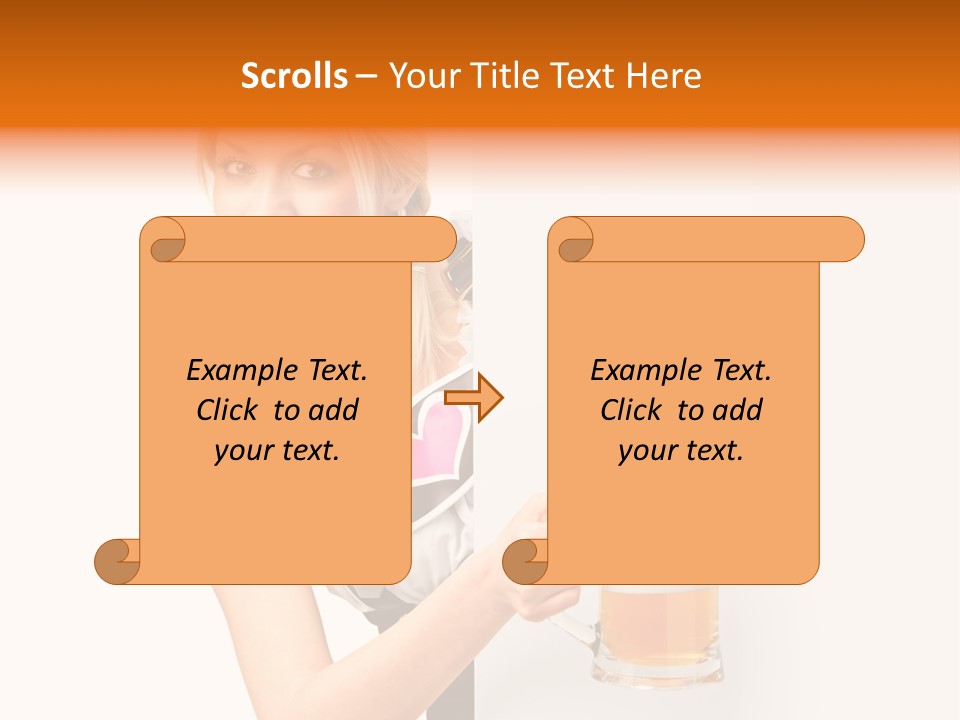 Blond Holding Object PowerPoint Template