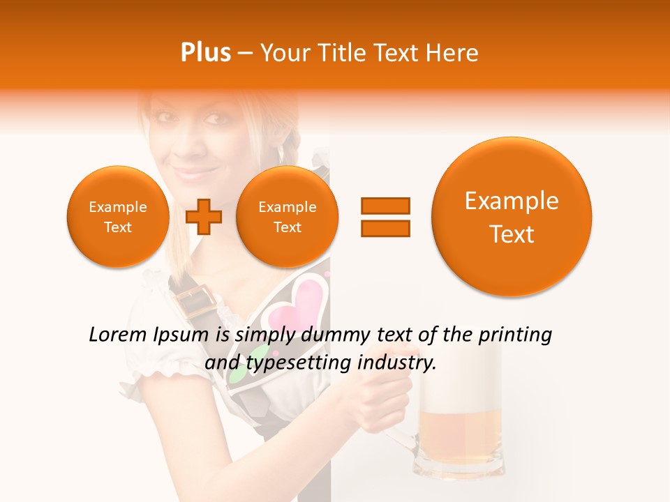 Blond Holding Object PowerPoint Template