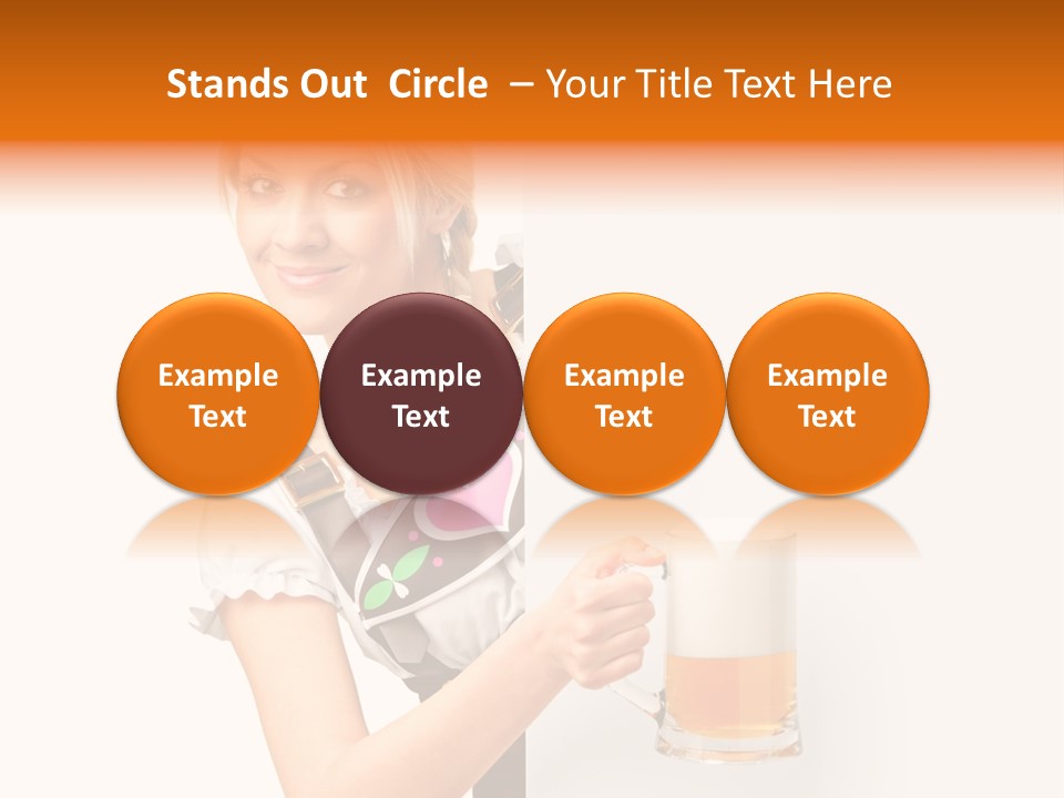 Blond Holding Object PowerPoint Template