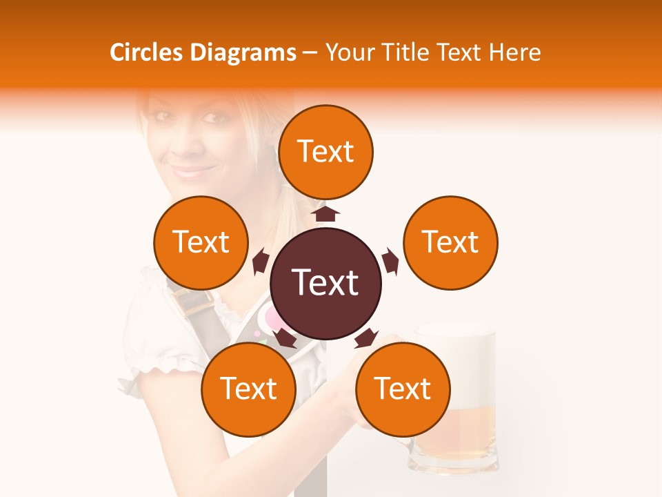 Blond Holding Object PowerPoint Template