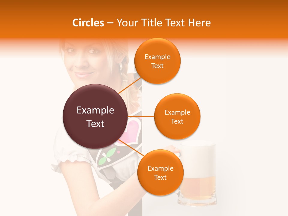 Blond Holding Object PowerPoint Template