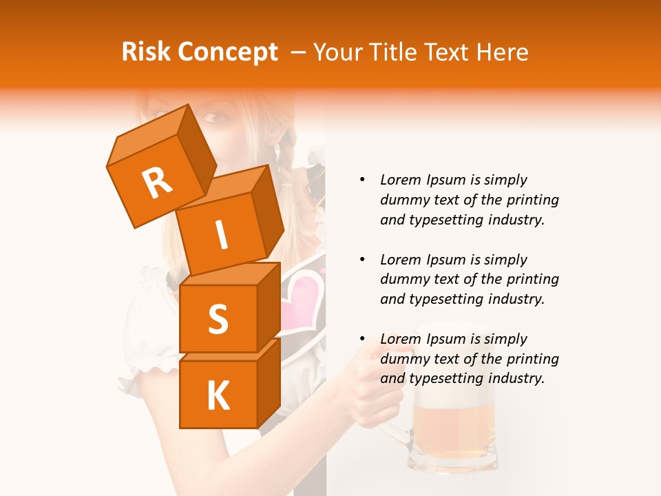 Blond Holding Object PowerPoint Template