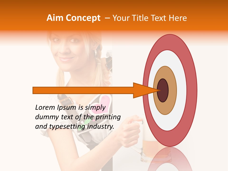 Blond Holding Object PowerPoint Template