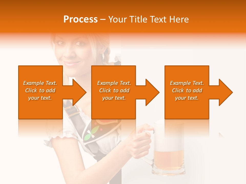 Blond Holding Object PowerPoint Template