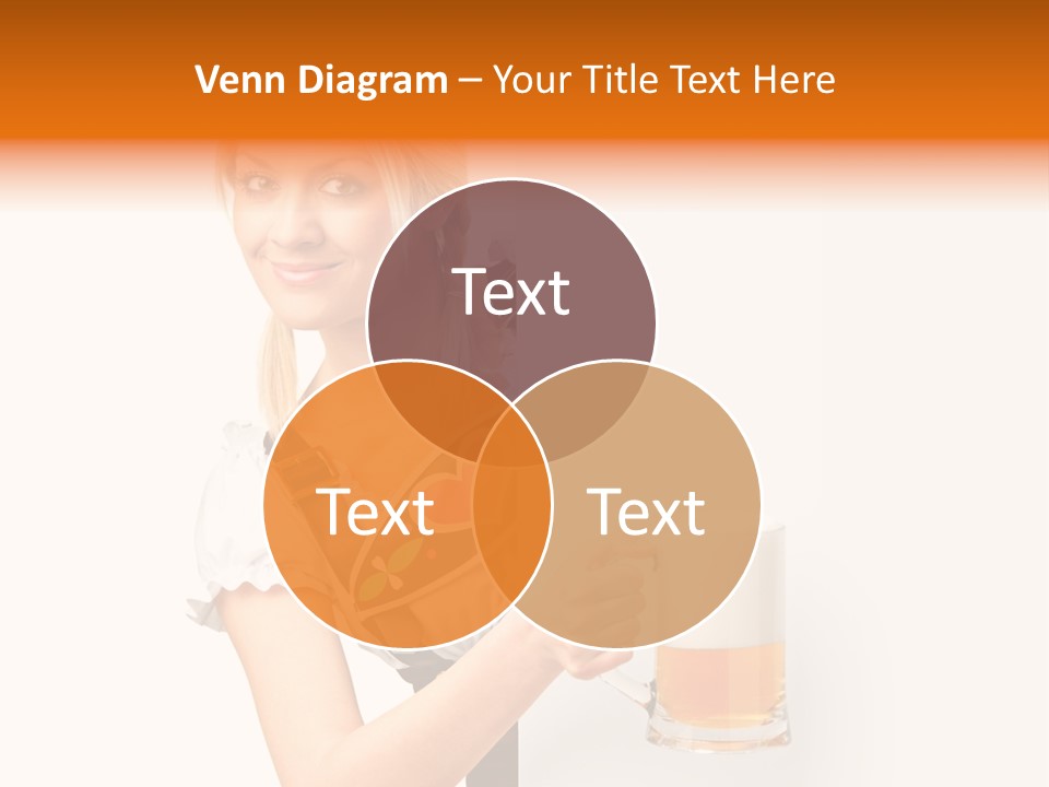 Blond Holding Object PowerPoint Template