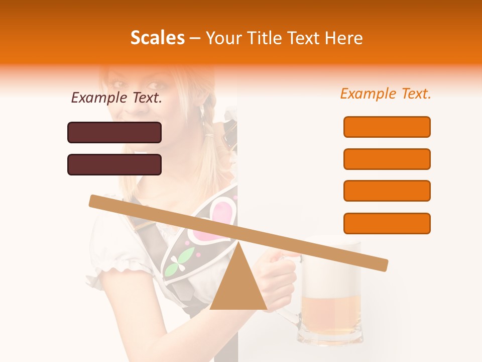 Blond Holding Object PowerPoint Template