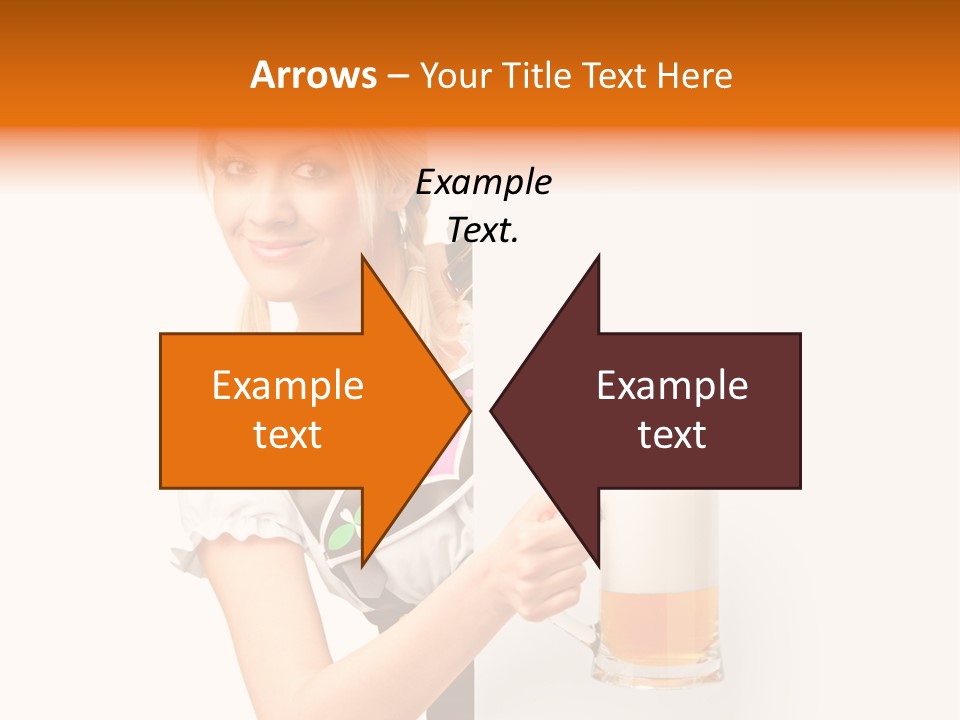 Blond Holding Object PowerPoint Template