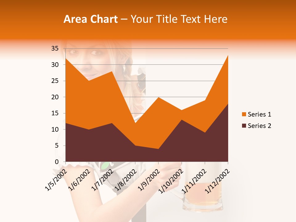 Blond Holding Object PowerPoint Template