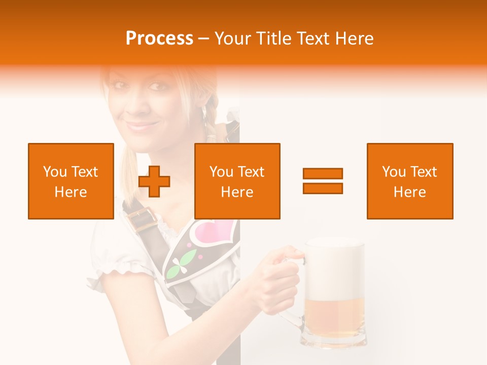 Blond Holding Object PowerPoint Template