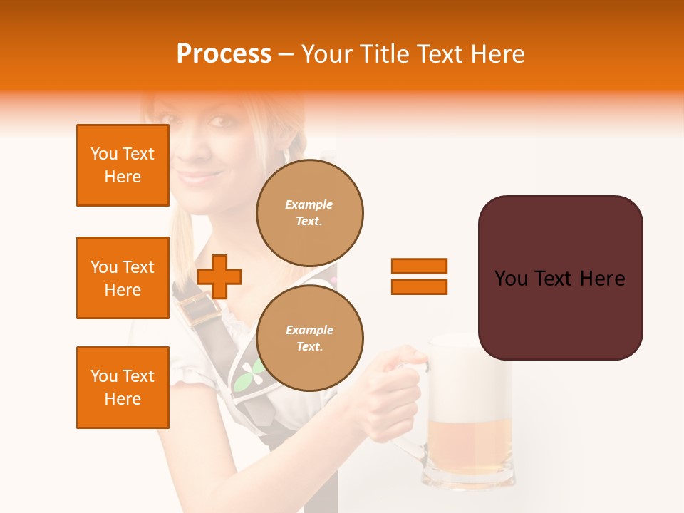 Blond Holding Object PowerPoint Template