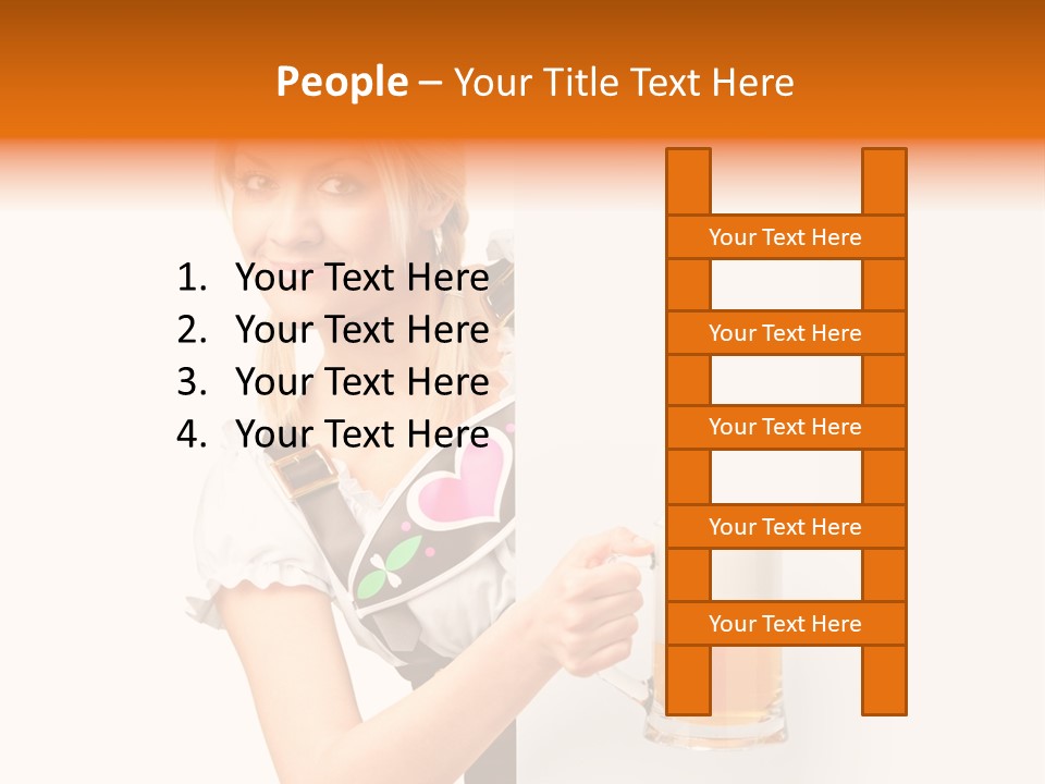 Blond Holding Object PowerPoint Template