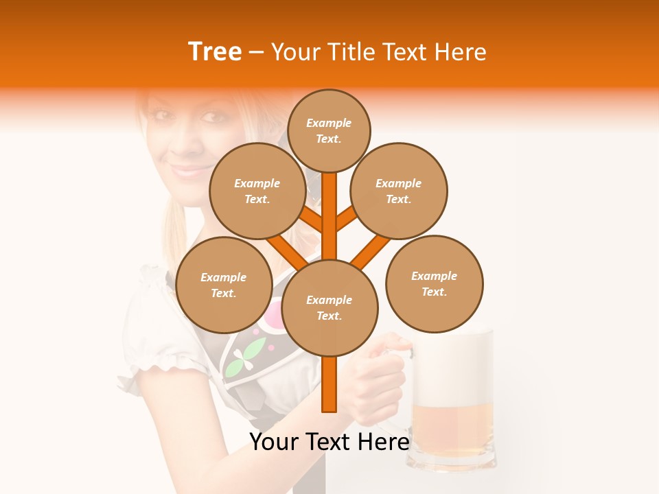 Blond Holding Object PowerPoint Template