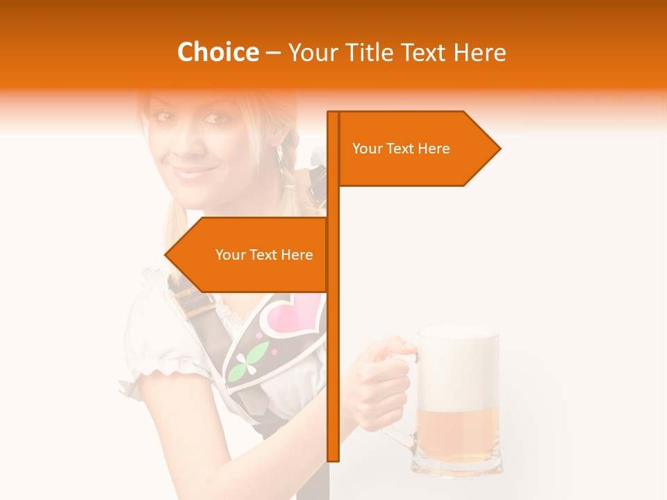 Blond Holding Object PowerPoint Template