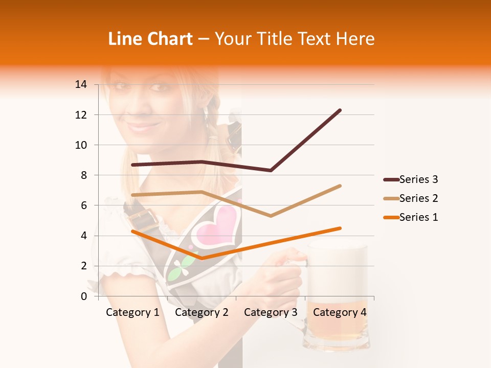 Blond Holding Object PowerPoint Template