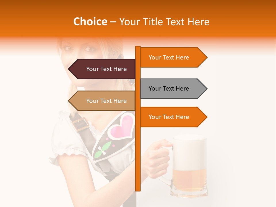 Blond Holding Object PowerPoint Template