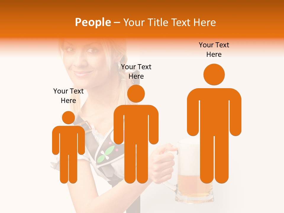 Blond Holding Object PowerPoint Template