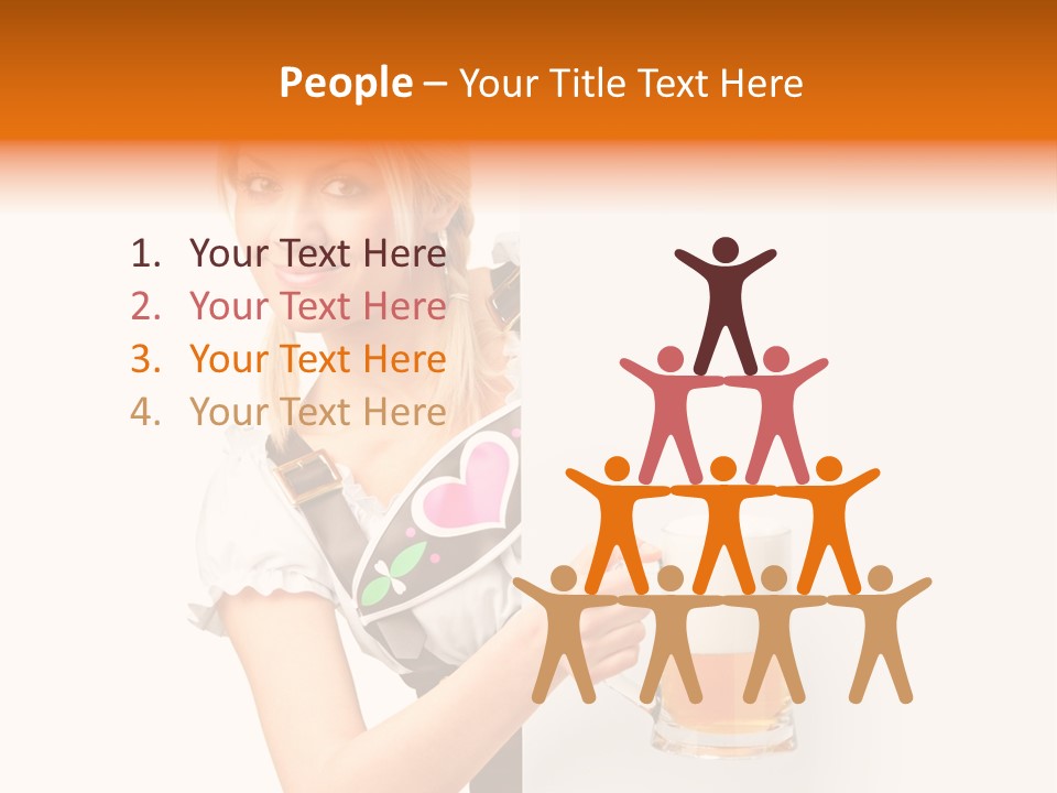 Blond Holding Object PowerPoint Template