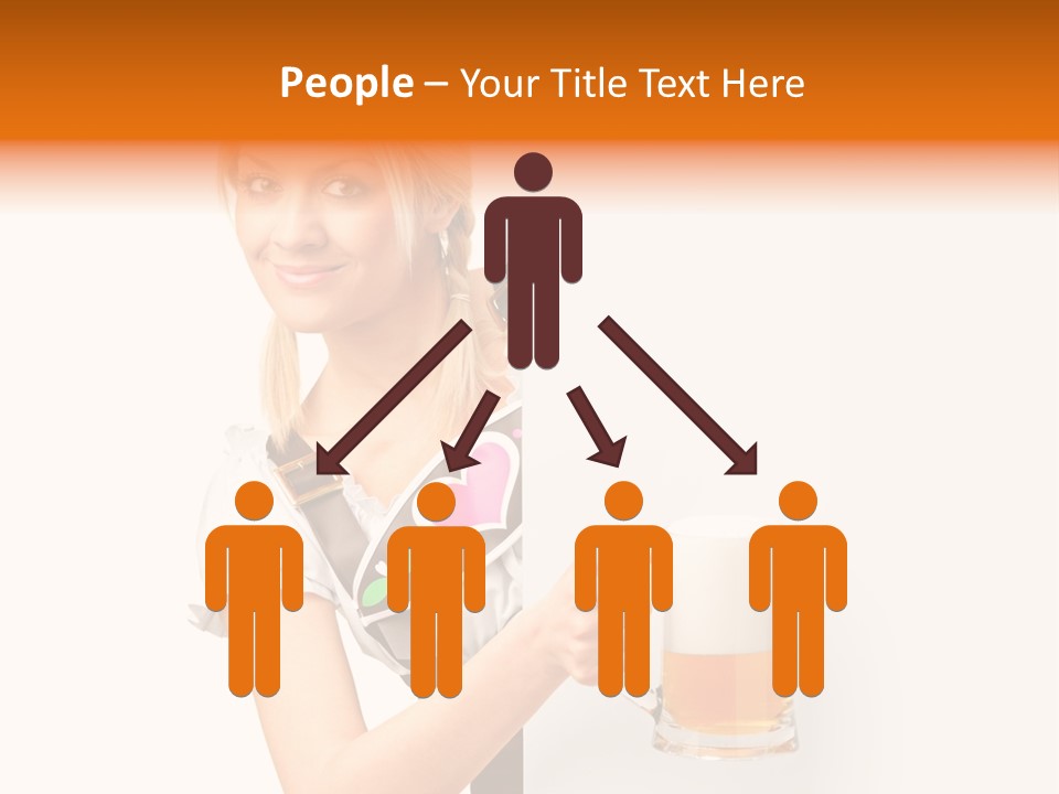 Blond Holding Object PowerPoint Template