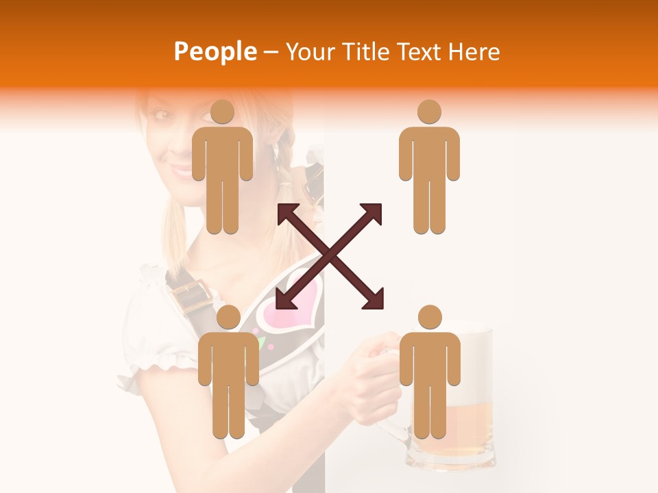 Blond Holding Object PowerPoint Template