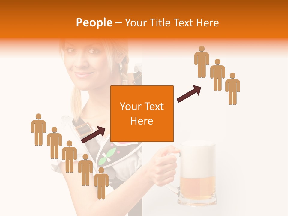 Blond Holding Object PowerPoint Template