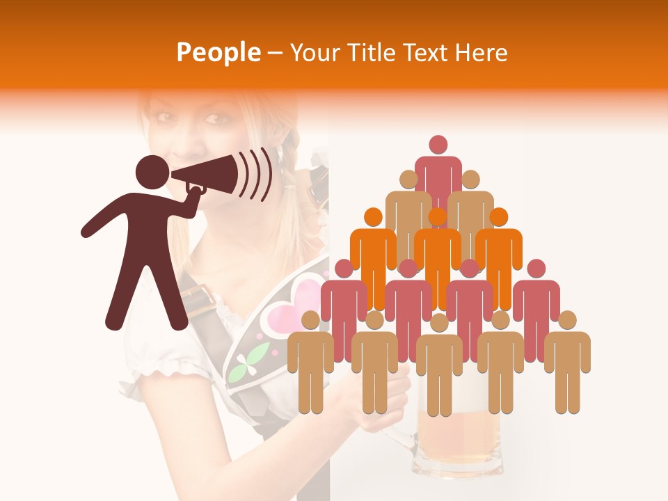 Blond Holding Object PowerPoint Template