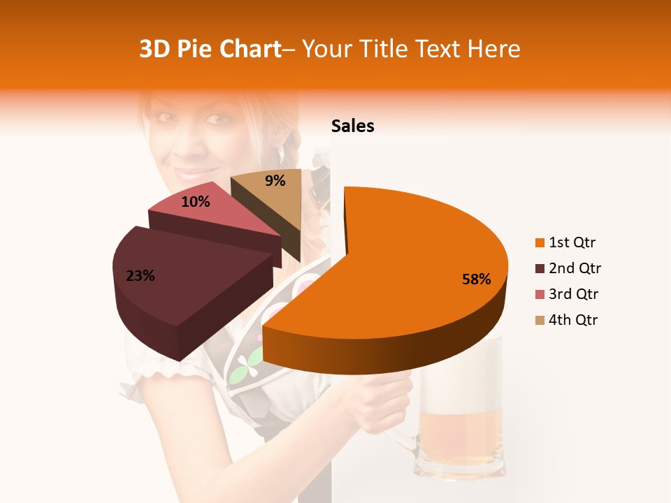 Blond Holding Object PowerPoint Template
