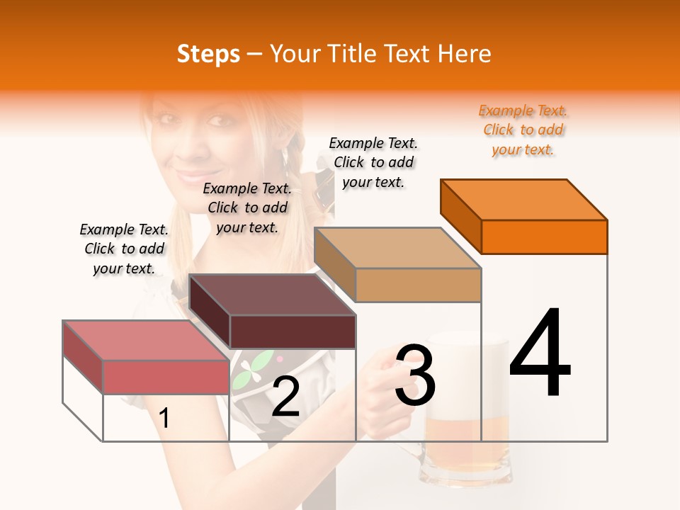 Blond Holding Object PowerPoint Template