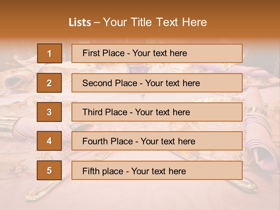 Set Empty Reception PowerPoint Template