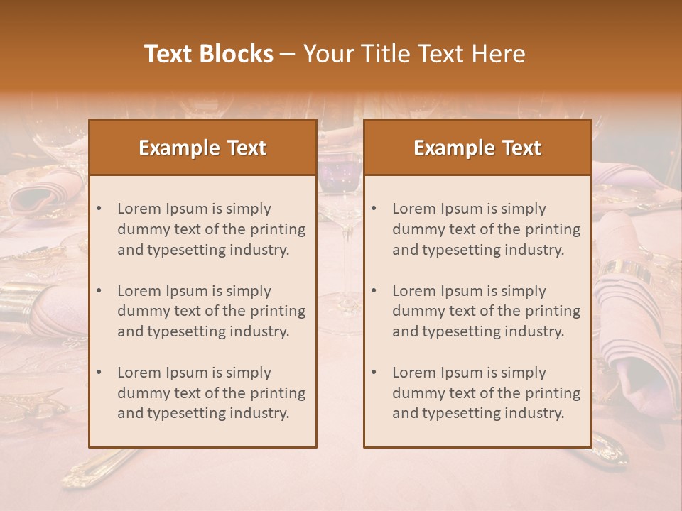 Set Empty Reception PowerPoint Template
