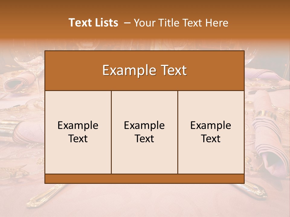 Set Empty Reception PowerPoint Template