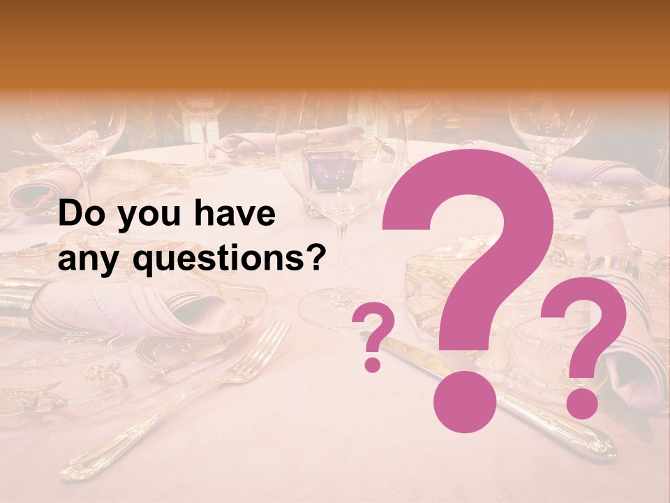 Set Empty Reception PowerPoint Template