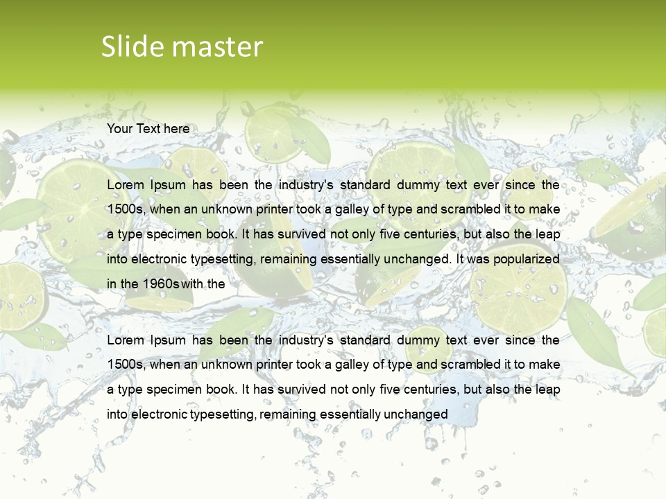 Citrus Isolated Taste PowerPoint Template