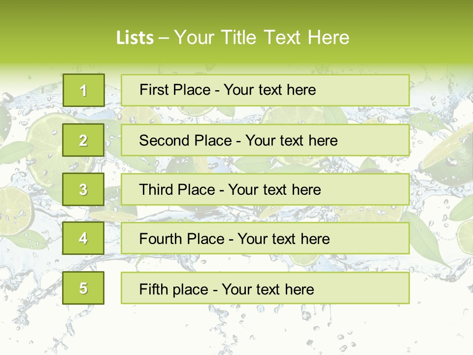Citrus Isolated Taste PowerPoint Template