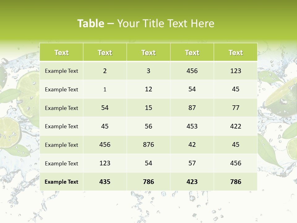 Citrus Isolated Taste PowerPoint Template