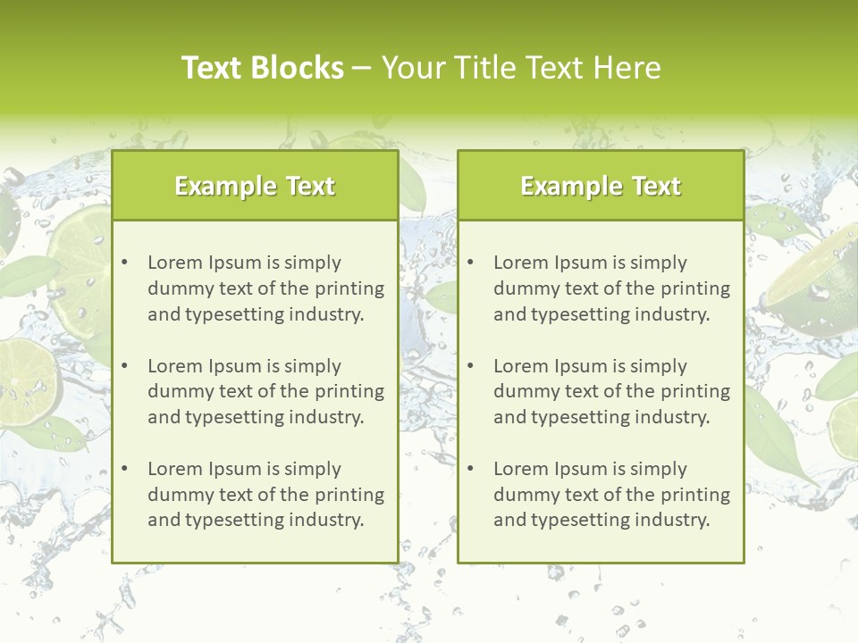Citrus Isolated Taste PowerPoint Template