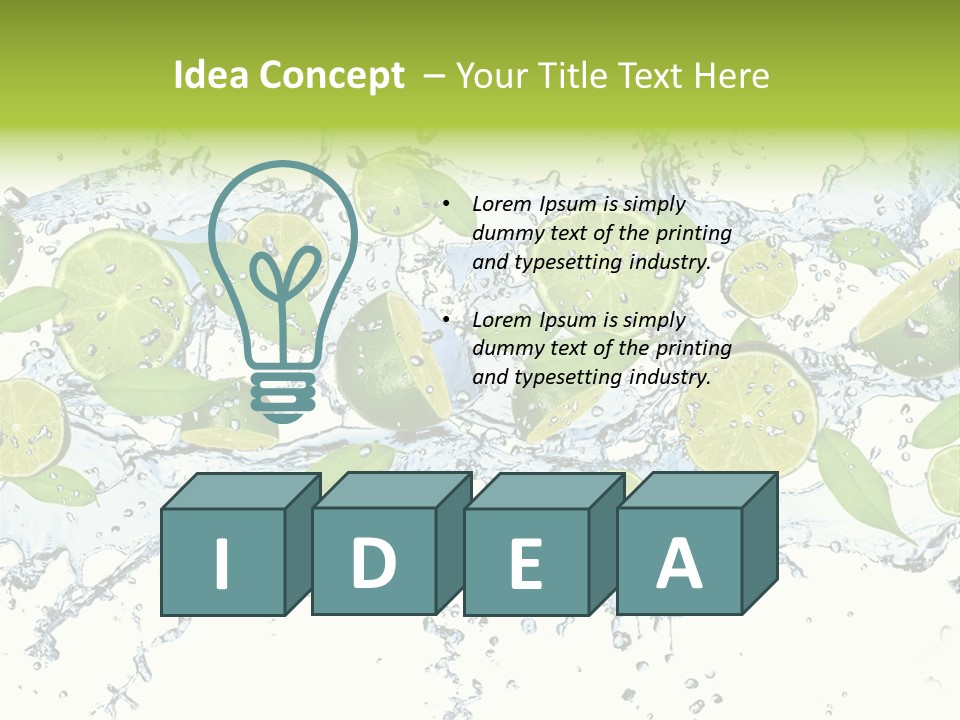 Citrus Isolated Taste PowerPoint Template