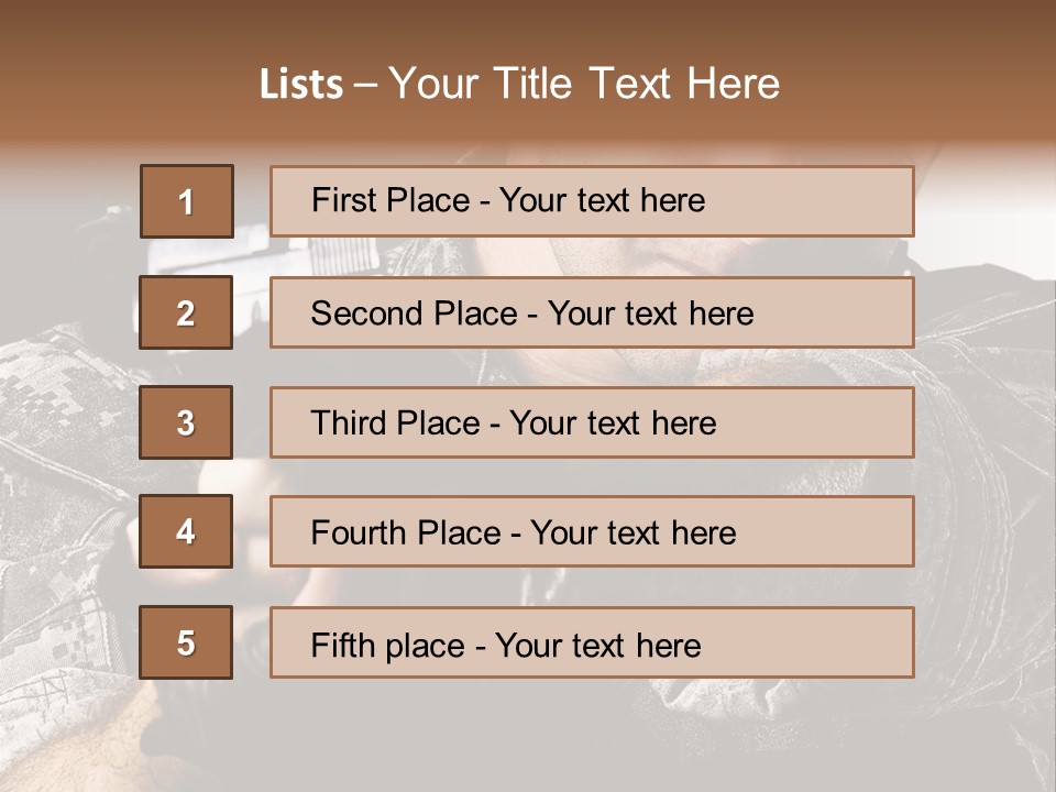 Male Pointing Safety PowerPoint Template