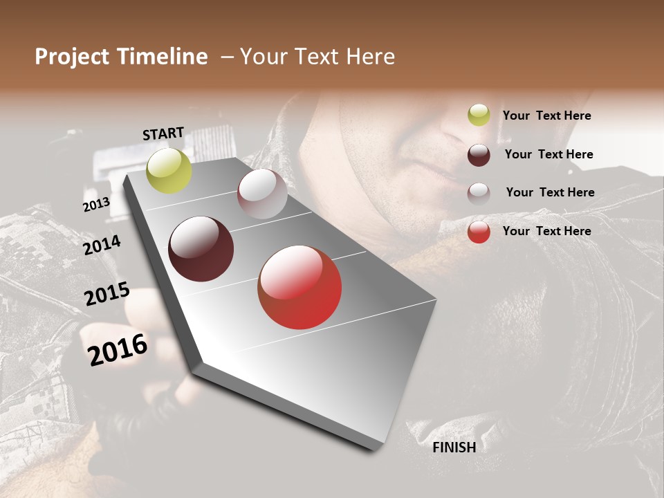 Male Pointing Safety PowerPoint Template